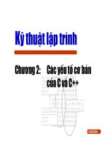 Bài giảng kỹ thuật lập trình_Chương 2: Các yếu tố cơ bản của C và C++ pptx