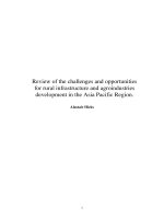 Review of the challenges and opportunities for rural infrastructure and agroindustries development in the Asia Pacific Region. pdf