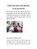 Chiến lược phát triển giáo dục và ba câu hỏi lớn docx