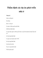 Thẩm định các dự án phát triển nhà ở ppt