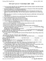 Đề cương ôn tập thi học kỳ 2 Vât lý 7 năm học 2009-2010