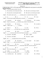 Đề Kiểm Tra Học Kỳ II Lớp 12 và đáp án. mã 2