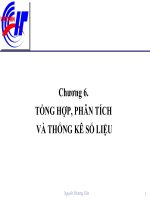Tin học ứng dụng trong kinh doanh - TỔNG HỢP, PHÂN TÍCH VÀ THỐNG KÊ SỐ LIỆU potx