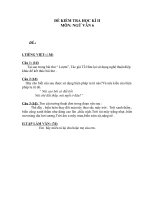 Đề Kiểm tra Học kỳ II môn Ngữ Văn lớp 6