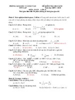 Đề kiể tra học kỳ II toán 8