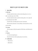 Giáo án vật lý lớp 6 - MẮT CẬN VÀ MẮT LÃO pptx