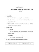 Giáo án Vật lý 12 - KHOẢNG VÂN BƯỚC SÓNG ÁNH SÁNG VÀ MÀU SẮC ÁNH SÁNG potx