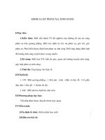 Giáo án Vật lý lớp 9 - ĐỊNH LUẬT PHẢN XẠ ÁNH SÁNG potx