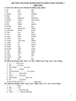 REVIEW LL SECOND SEMESTER GRADE 3