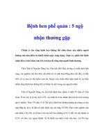 Bệnh hen phế quản : 5 ngộ nhận thường gặp pdf