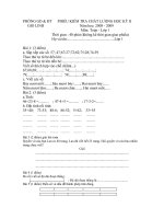 ĐỀ THI HỌC KỲ II MÔN TOÁN