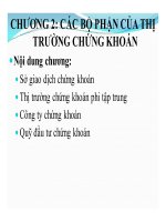 Các bộ phận của thị trường chứng khoán
