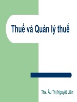 Thuế và Quản lý thuế pdf