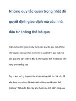 Những quy tắc quan trọng nhất để quyết định giao dịch doc