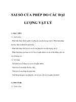 Vật lý lớp 10 căn bản - SAI SỐ CỦA PHÉP ĐO CÁC ĐẠI LƯỢNG VẬT LÝ doc