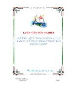 đề tài quy trình công nghệ sản xuất thực phẩm thủy sản đông lạnh