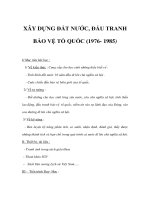 XÂY DỰNG ĐẤT NƯỚC, ĐẤU TRANH BẢO VỆ TỔ QUỐC (1976- 1985) - Giáo án lịch sử lớp 9 doc