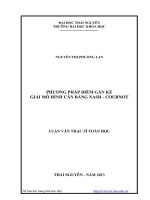 Phương pháp điểm gần kề giải mô hình cân bằng nash cournot