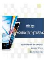 Vấn đề nghiên cứu  mục tiêu nghiên cứu thị trường