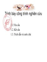 bài giảng phương pháp luận nghiên cứu khoa học trình bày công trình nghiên cứu