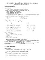 Đề và đáp án KTra Sử-Địa 5 cuối kì II(09-10)