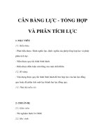 Vật lý lớp 10 căn bản - CÂN BẰNG LỰC - TỔNG HỢP VÀ PHÂN TÍCH LỰC pdf