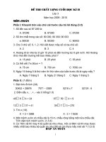 De thi chat luong cuoi ki II lop 3 môn toán và tiếng Việt