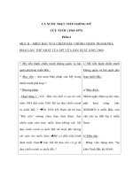 CẢ NƯỚC TRỰC TIẾP CHỐNG MỸ CỨU NƯỚC (1965-1973) Phần 2 - Giáo án lịch sử lớp 9 pptx