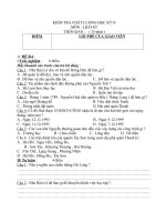 ĐỀ KIỂM TRA CUỐI KÌ II - LỊCH SỬ