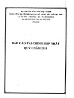 báo cáo tài chính hợp nhất quý i năm 2011 tổng công ty cổ phần dịch vụ kỹ thuật dầu khí việt nam
