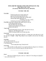 TỔNG HỢP ĐỀ THI HSG TỈNH TIẾNG VIỆT  LỚP 5