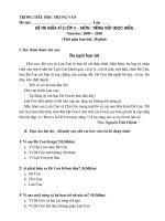 Đề thi giữa kì 2 lớp 3 - Môn : Tiếng việt pptx