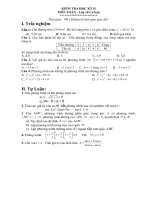 de thi hoc ki 2 lop 10