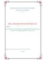 Đề tài tiểu luận vai trò điều tiết của hoạt động quản trị nguồn nhân lực đối với khả năng của nhân viên tại ngân hàng TMCP á châu