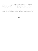 đề và đáp án bài văn tả người cụ thể