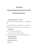 Giáo án Vật lý lớp 9 - Thực hành Lắp mạch điện một công tắc ba cực điều khiển hai đèn (Tiết 2) ppsx