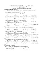 ĐỀ KIỂM TRA HOC KÌ II MÔN TOÁN 9