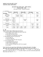 ĐỀ THI HK 2 SINH 6 (CÓ MA TRẬN ĐỀ)