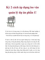 Kỳ 2 cách áp dụng iso vào quản lý dự án phần 1! ppsx
