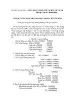 DỰ TOÁN KINH PHÍ CỦA CHUYÊN MÔN NĂM 2009