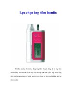 Lựa chọn ống tiêm Insulin pps
