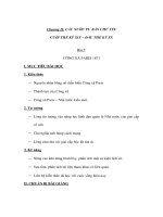 Lịch sử lớp 8 - CÔNG XÃ PARIS 1871 I. MỤC TIÊU BÀI HỌC potx