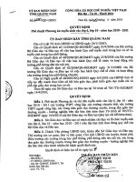 Phương án tuyển sinh 10 năm học 2010-2011 Tỉnh Quảng Nam