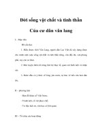 Lịch sử lớp 6 - Đời sống vật chất và tinh thần Của cư dân văn lang potx