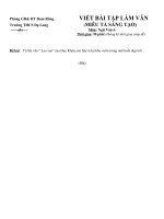 viết bài tập làm văn miêu tả sáng tạo