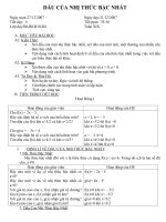 dấu của nhị thức bặc nhất