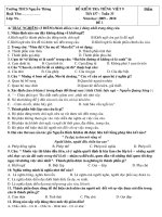 ĐỀ KIỂM TRA TIẾNG VIỆT 9 - TIẾT 157