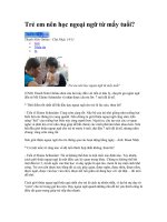 Trẻ em nên học ngoại ngữ từ mấy tuổi? potx