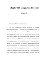 Chapter 110. Coagulation Disorders (Part 7) pps