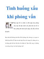 Tình huống xấu khi phỏng vấn ppt